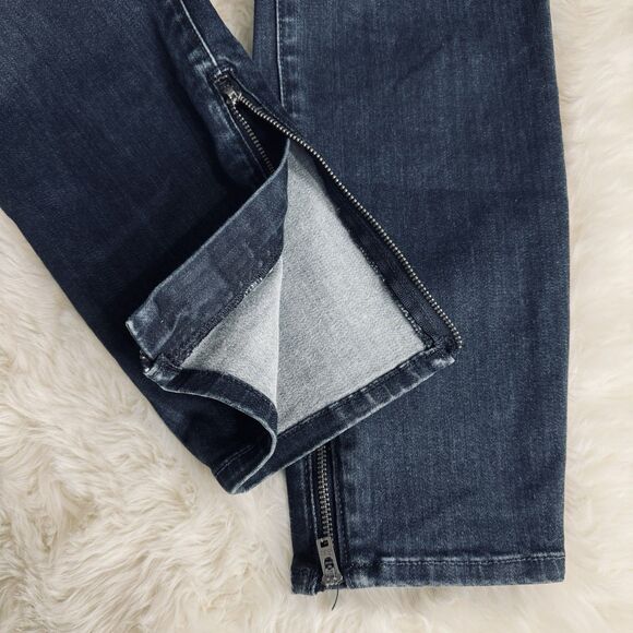 Gap Legging Jeans Womens 29/8 Blue Zip Ankles Stretch Denim Measures 32 x 27 - Picture 6 of 8